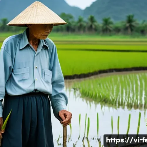 친환경 기후 리더십 - A powerful and poignant image showcasing the resilience and challenges of climate change in rural Vi...