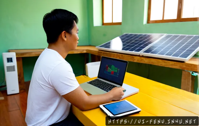 친환경 에너지 시스템 설계 - Photorealistic sustainable energy system design meeting in a modern Vietnamese architectural studio,...